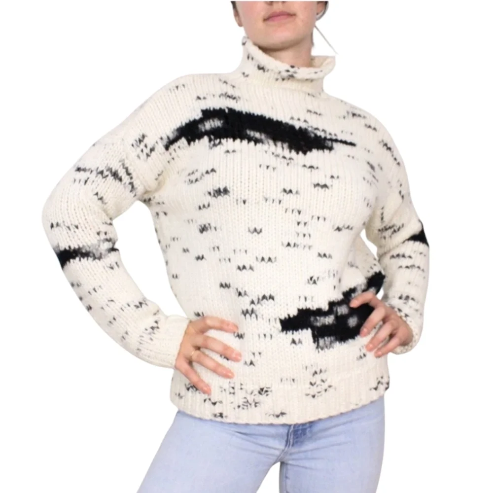 Line mixed knit